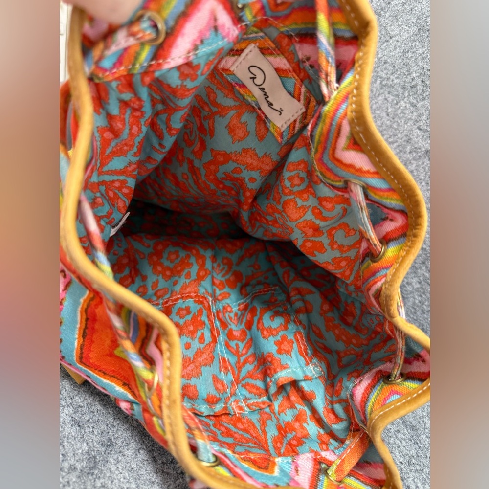 Dena Designs Aztec Orange Drawstring Backpack - image 5